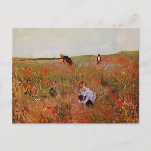 Mary Cassatt: Rode papaver Briefkaart (Voorkant)