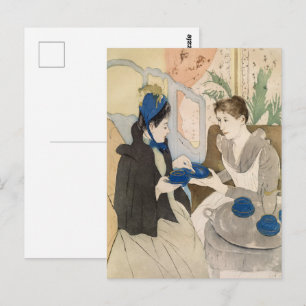 Mary Cassatt Theekransje Impressionistische Kunst Briefkaart