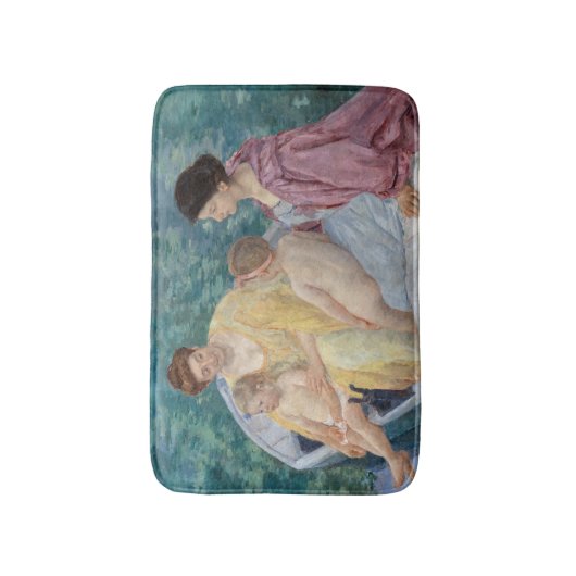 Mary Cassatt - Twee moeders en kinderen in een boo Badmat (Voorkant Verticaal)