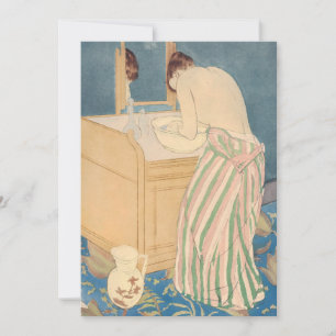 Mary Cassatt - Vrouw die een bad neemt Bedankkaart