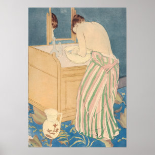 Mary Cassatt - Vrouw die een bad neemt Poster