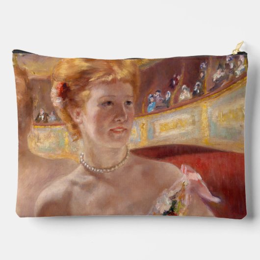 Mary Cassatt - Vrouw met parelketting in een loge Etui (Achterkant)