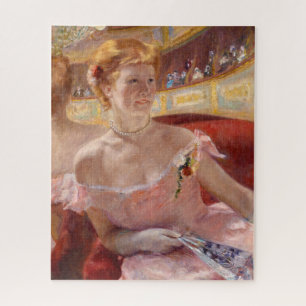 Mary Cassatt - Vrouw met parelketting in een loge Legpuzzel