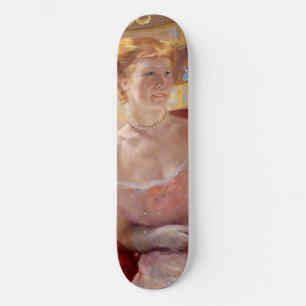 Mary Cassatt - Vrouw met Pearl Ketting in een Loge Skateboard