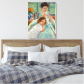 Mary Cassatt - Young Moeder Sewing Canvas Afdruk (Insitu (Slaapkamer))