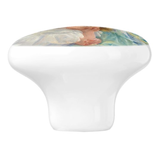 Mary Cassatt - Young Moeder Sewing Keramische Knop (Zijkant)