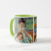 Mary Cassatt - Young Moeder Sewing Mok (Voorkant links)