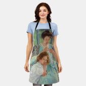 Mary Cassatt - Young Moeder Sewing Schort (Gedragen)