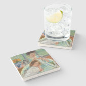 Mary Cassatt - Young Moeder Sewing Stenen Onderzetter (Zijkant)