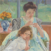Mary Cassatt - Young Moeder Sewing Sticker (Voorkant)
