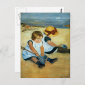 Mary Cassatt's kinderen op de strand (1884) Briefkaart (Voorkant / Achterkant)