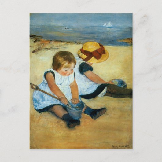 Mary Cassatt's kinderen op de strand (1884) Briefkaart (Voorkant)