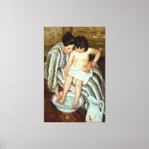 Mary Cassatt's The Child's Bath (ongeveer 1892) Canvas Afdruk