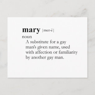 MARY (definitie) Briefkaart