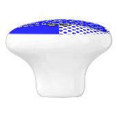 Mary Doll met Blue Polka Dot Background Keramische Knop (Zijkant)