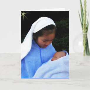 Mary en Baby Feestdagen Kaart