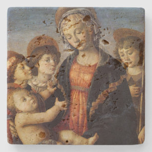 Mary en Baby Jesus met Kerstmis van Engelen Stenen Onderzetter