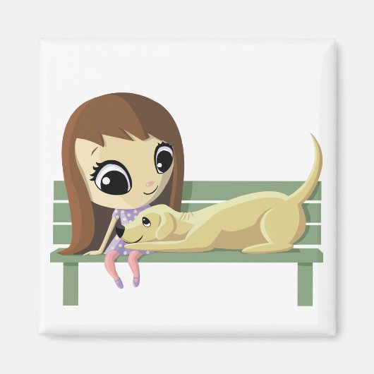 Mary en Crouton de Dog Magneet (Voorkant)