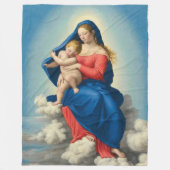 MARY en JESUS in de CLOUDS Fleece Deken (Voorkant)