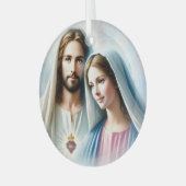 Mary en Jezus Glas Ornament (Voorkant links)