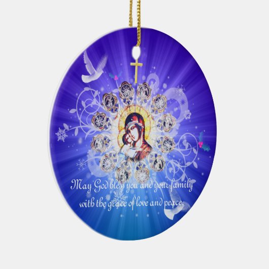 Mary en Jezus Keramisch Ornament (Rechts)