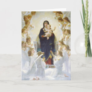 Mary en Jezus met engelen Kaart