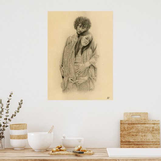 Mary en Joseph Poster/ Print (Keuken)