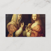 Mary en Martha (olie op het paneel) Visitekaartje (Achterkant)