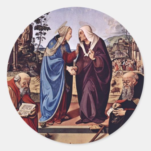 Mary en St. Elizabeth St. Nicholas en St. Anthon Ronde Sticker (Voorkant)