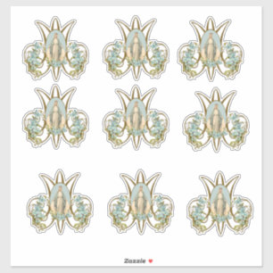 Mary Floral Elegant Vinyl Sticker