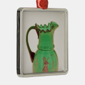 Mary Gregory green jug met ontslagen enamel Metalen Ornament (Rechts)
