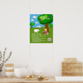 Mary Had a Little Lamb Nursery Rhyme Poster (Cuisine)