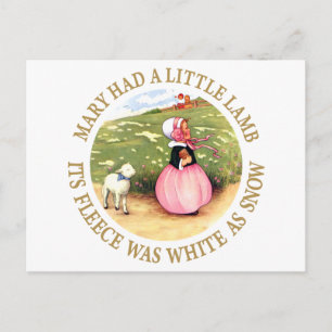 Mary had een kleine lamp briefkaart