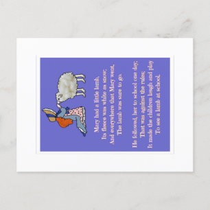 Mary had een kleine lamp briefkaart