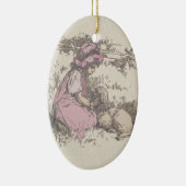 Mary had een kleine lampzuster Rhyme Keramisch Ornament (Rechts)