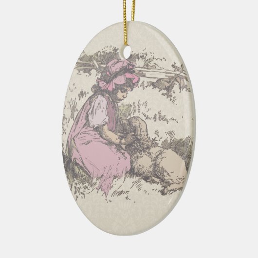 Mary had een kleine lampzuster Rhyme Keramisch Ornament (Links)