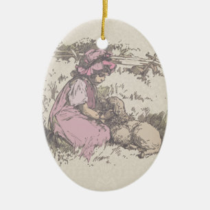 Mary had een kleine lampzuster Rhyme Keramisch Ornament