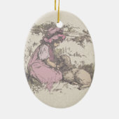 Mary had een kleine lampzuster Rhyme Keramisch Ornament (Achterkant)
