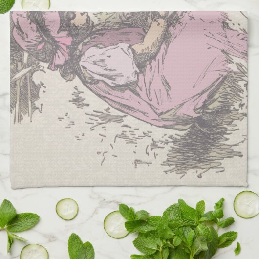 Mary had een kleine lampzuster Rhyme Theedoek (Gevouwen)