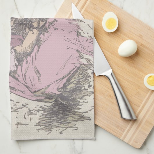 Mary had een kleine lampzuster Rhyme Theedoek (Quarter Fold)