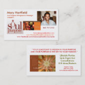 Mary Hartfield Soul Purpose Visitekaartje (Voorkant / Achterkant)