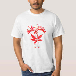 Mary Jane Puff Pass Woman Artwork rood T-shirt