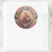 Mary, Jesus, And Angels Ronde Sticker (Tas)