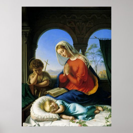 Mary, Jesus & John the Baptist Poster (Devant)