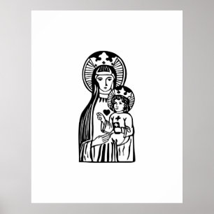 Mary & Jesus Poster