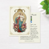 Mary JesusFuneral Memorial Prière Carte Sainte (Bureau)