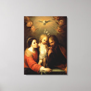 Mary, Jezus en Joseph Canvas Afdruk