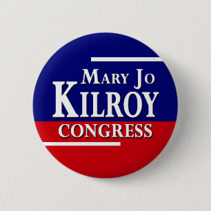 Mary Jo Kilroy voor het Congres Ronde Button 5,7 Cm