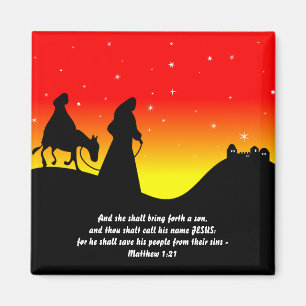 Mary & Joseph, Bijbelscriptie Verse Magneet