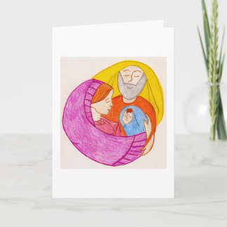 Mary, Joseph en baby Jesus Feestdagen Kaart